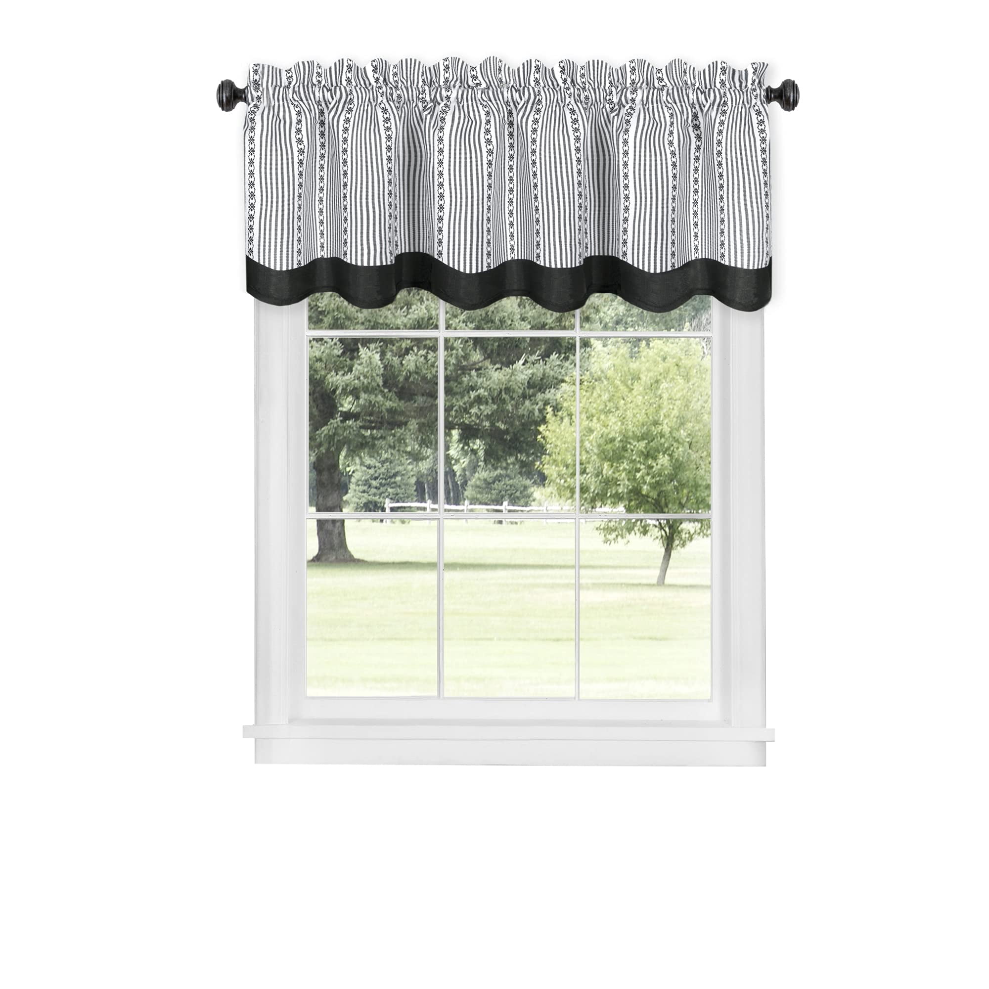Cenefa Achim Westport, 147 Cm X 36 Cm, Poliéster Blanco Y Negro