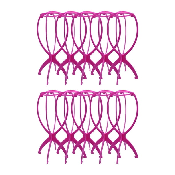 Soporte de exhibición para sombreros, modelo de exhibición de pelucas, decoración estable, almacenamiento, soporte para pelucas, estante de exhibición rosa