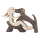 thumbnail image 3 of Estatua De Madera De Mujer Y Perro, Estatua Humana De Perro De Madera Para Mujer, Estante De Escritorio, Decoración Estilo B, 3 of 5