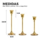 thumbnail image 3 of Candelabro 3 piezas centro mesa dorado, 3 of 3