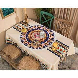 Genérico - Mantel Antimanchas Cafe Claro Mandala
