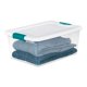 thumbnail image 5 of Caja de almacenamiento Sterilite 14948012 de 15 cuartos de galón, plástico blanco/transparente, 5 of 9