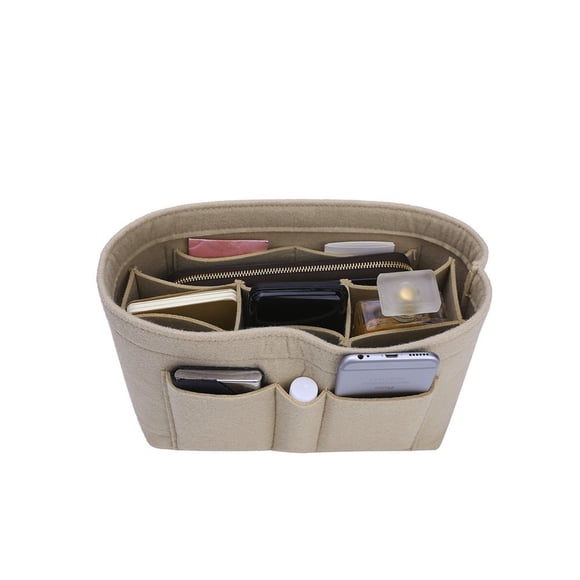 Organizador de bolso ZTUJO de fieltro, pequeño, color beige, 13 colores