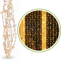 Genérica - Luces Navidad Cascada Cálida 3Mx3M Diseño Esferas