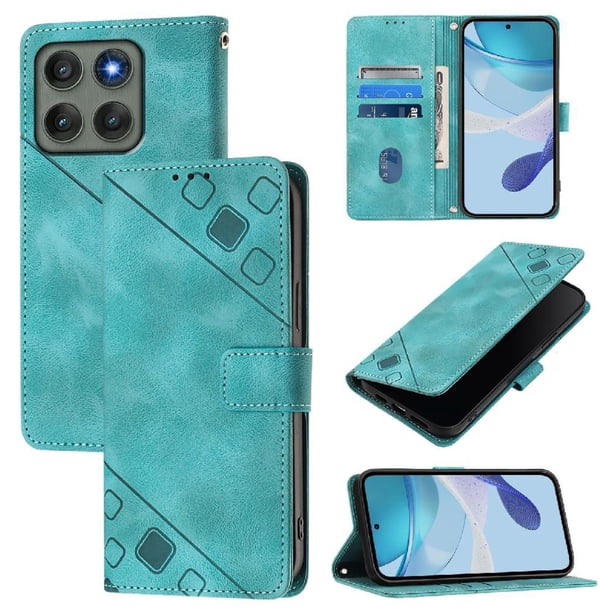 Funda Cartera para Motorola Edge 60 Pro con Soporte y Ranuras, Resistente a Golpes y Rayones Verde