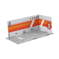 Bothyi - Estuche De Exhibición De Escena De Estacionamiento 1/24, Decoración De Escritorio, Garaje De Coche Fundido A Presión, Naranja