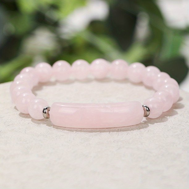 1pc Natural Semi-Precious Stone Rectangular Body Energy Yoga Bracelet