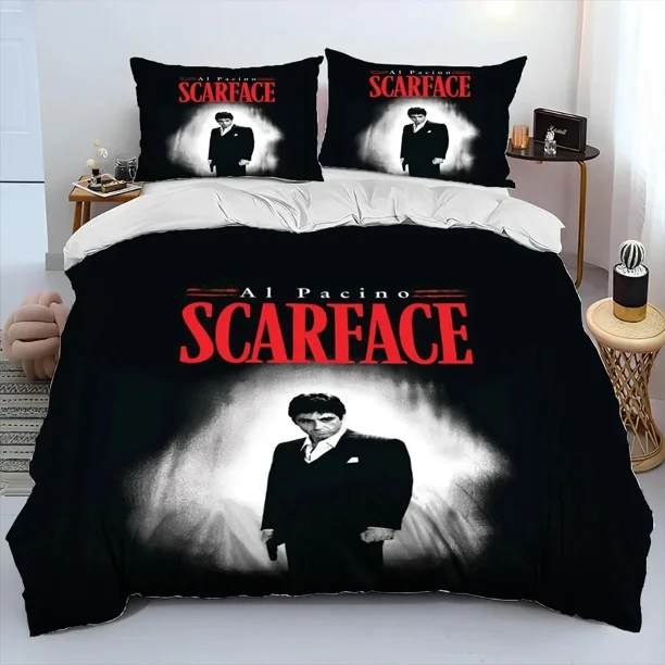 Movie Scarface Tony Bedding Set Duvet Cover Bed Set Quilt Cover Pillowcase Comforter Boys Adult Bedding Bed Sheets