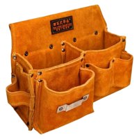 Magideal - Bolsa De Material Cuero De Imitación Multipropósito Vintage Portable Tool Belt Pocket Riñonera Bolsa De Almacenamiento Para Electricista Alicates Destornilladores