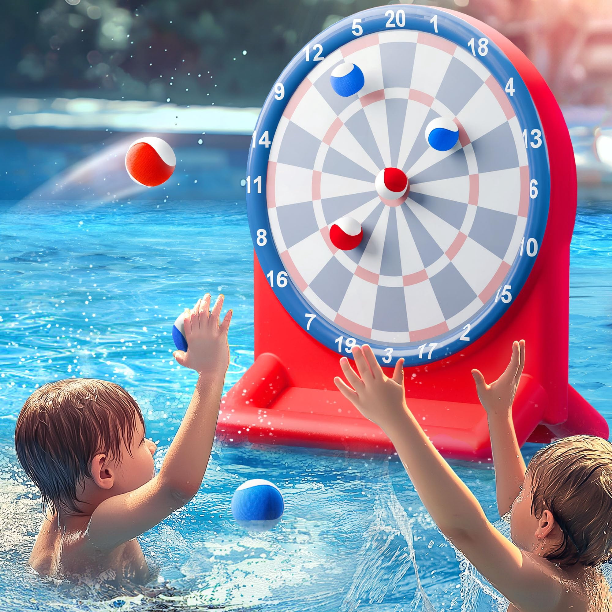 Juego Inflable De Dardos Para Lanzar En La Piscina Funscape