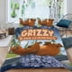 thumbnail image 2 of Grizzy y los Lemmings Conjunto de sábanas temático, trío de piezas, cómodo y amigable con la piel, diseño único, regalo de decoración para el hogar para familiares, amigos y fans,173cm *218cm, 2 of 6