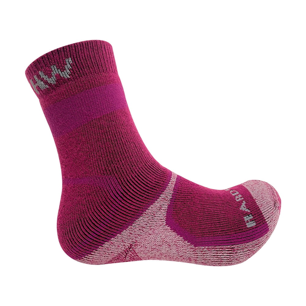 Hardwork - Calcetin Hw Con Cobre Antibacteriano 35% Lana Burdeo Mujer