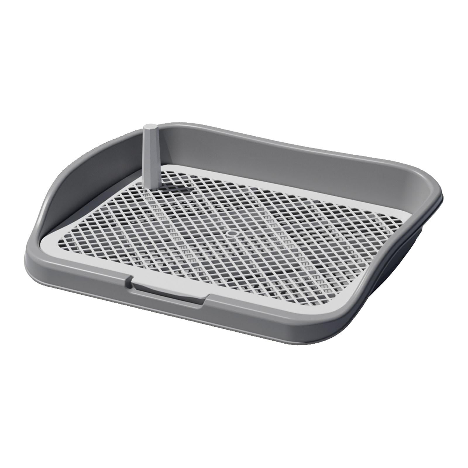 Inodoro Para Perros, Bandeja Para Orinal Interior Para Perros, Cómodo, Reutilizable, Duradero, Soporte Para Almohadilla Para Orinar, Gris