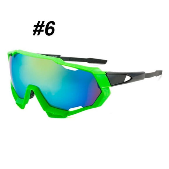 Lentes de Ciclismo Deportivos Verde Multicolor