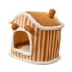 thumbnail image 4 of Preciosa Cama Para Gatos, Casa, Perrera, Extraíble, Suave, Para Invierno, Cálida Y Lavable, Cama Para Mascotas, Color Marrón, 4 of 5