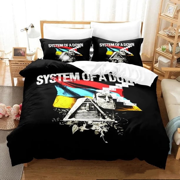 System Of A Down Bedding Set Boys Girls Duvet Cover Pillowcase Bed boys Adult Home Textileextile
