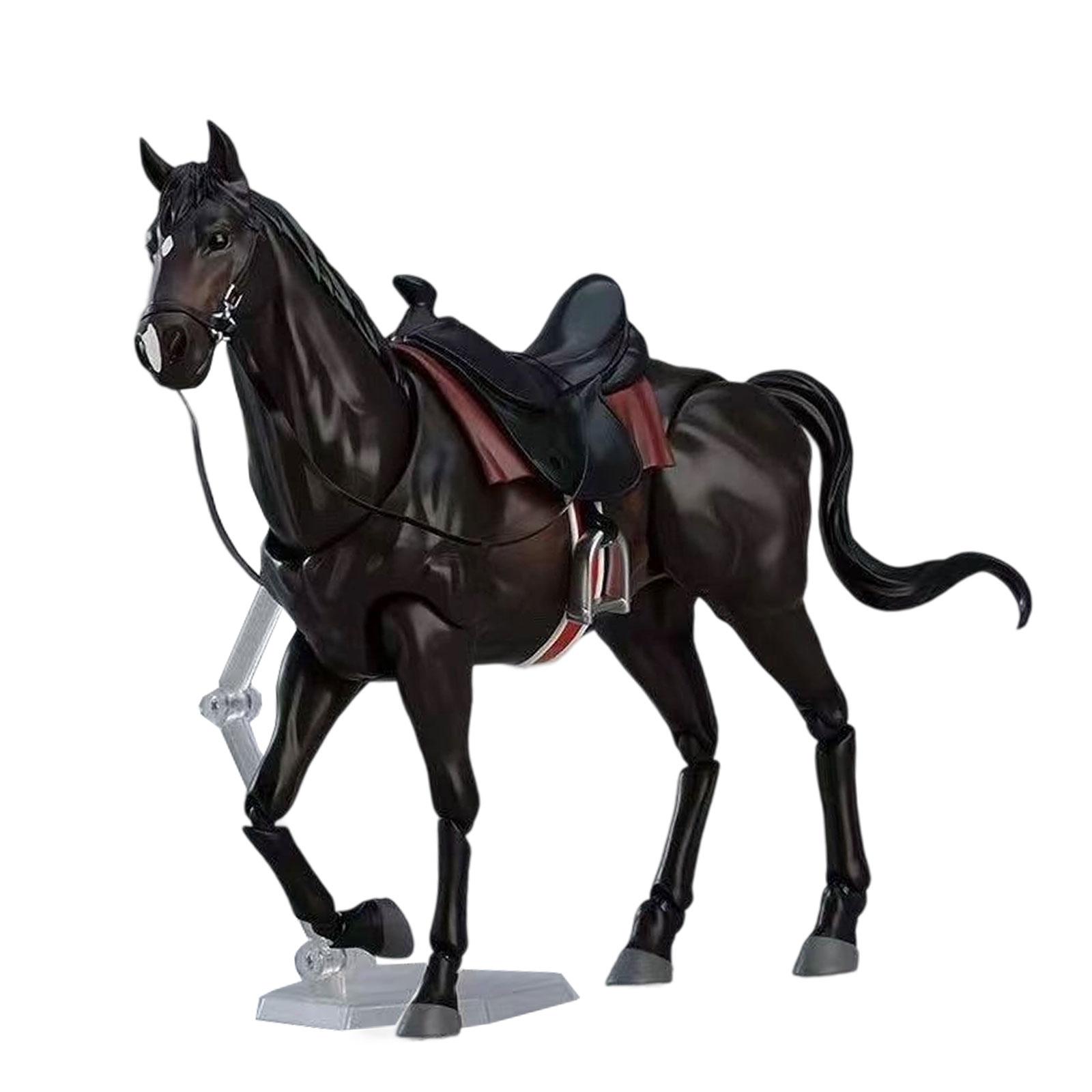 Magideal - Figura De Caballo, Modelo De Juguete Animal, Modelo De Decoración Del Hogar, Colección De Adornos, Figura De Caballo, Mesa De Arena, Diseño De Diorama Negro
