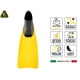 thumbnail image 2 of Fins Cressi Clio, bolsillo completo para pie, para bucear, color amarillo 43/44, 2 of 7