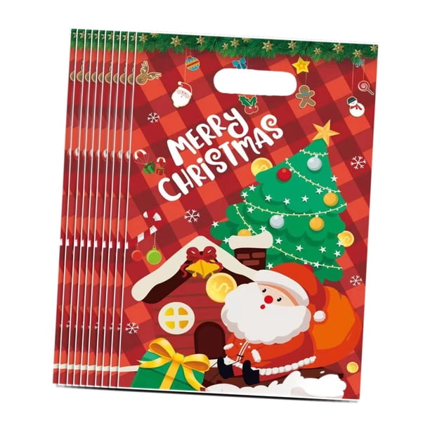 10 Bolsas De Regalo De Navidad, Bolsa De Regalo, Bolsa De Mano Para Envolver Regalos, Bolsa De Mano, Estilo D
