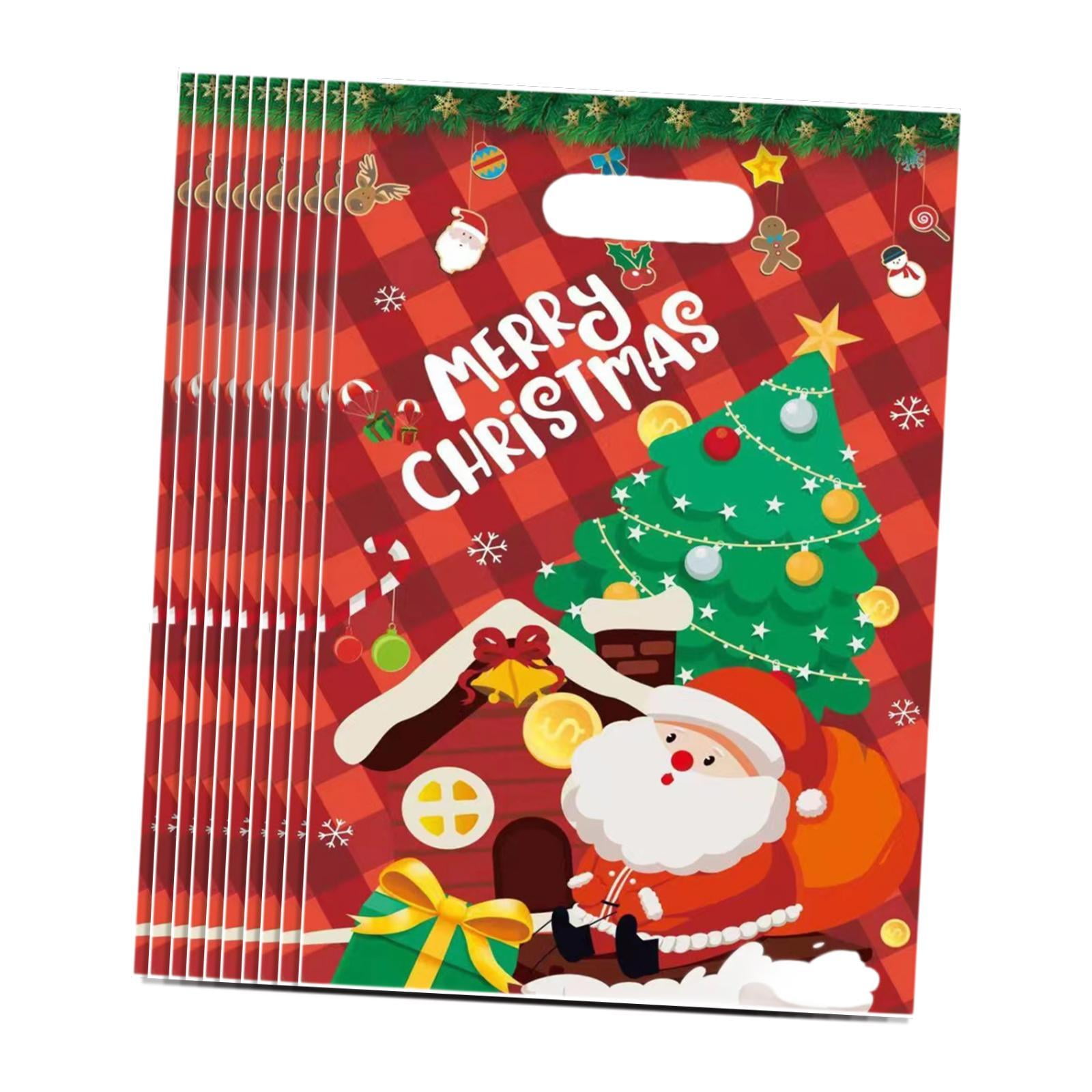 Bothyi - 10 Bolsas De Regalo De Navidad, Bolsa De Regalo, Bolsa De Mano Para Envolver Regalos, Bolsa De Mano, Estilo D