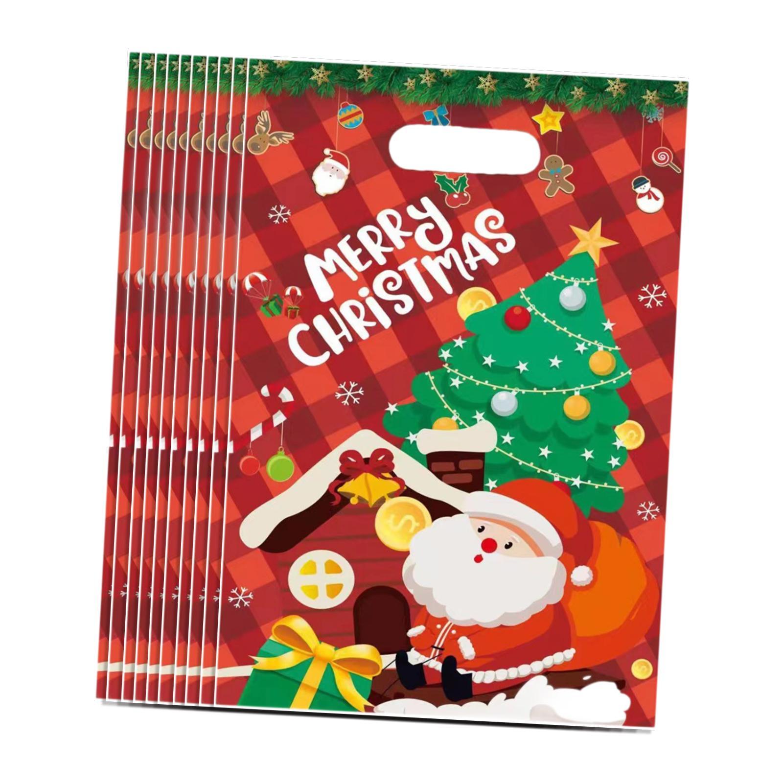 Bothyi - 10 Bolsas De Regalo De Navidad, Bolsa De Regalo, Bolsa De Mano Para Envolver Regalos, Bolsa De Mano, Estilo D