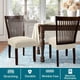 thumbnail image 5 of Xiao Hua Funda de Asiento para Silla de Comedor Marrón Oscuro -2 Piezas, Respaldo Abierto Elástico en 4 Direcciones, Bolsillo Deslizante Transpirable, Adecuada para Protección de Cocina y Comedor, 5 of 5