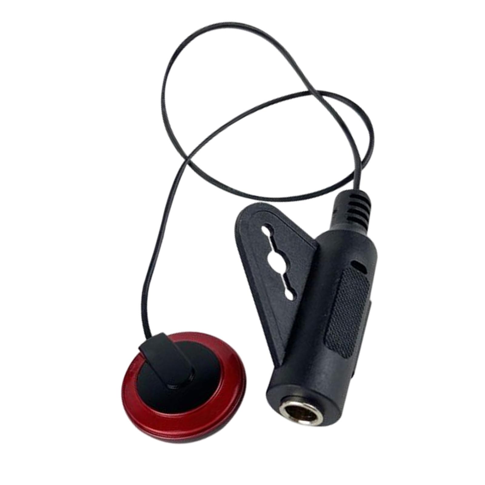 Bothyi - Micrófono De Contacto Piezoeléctrico Pickup Pastillas De Instrumento Para Ukelele Rojo
