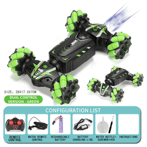 Auto Control Remoto Aaronmei Coche Acrobático Rc 4Wd Verde