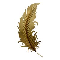 Genérico - Decoración Creativa Pared Pluma Dorada Escultura Hogar Jhn