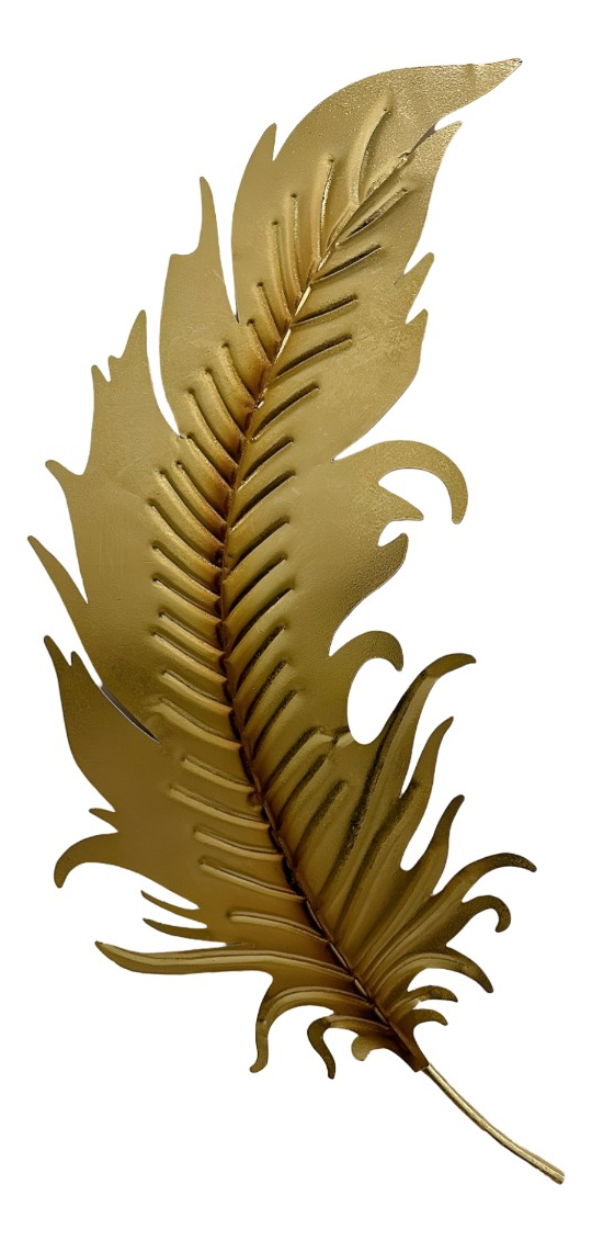 Genérico - Decoración Creativa Pared Pluma Dorada Escultura Hogar Jhn