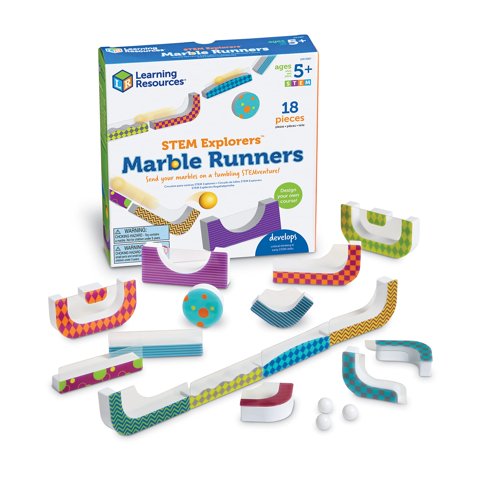 Learning Resources - Recursos De Aprendizaje Stem Explorers De Marble Runners, 18 Piezas