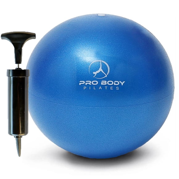 Pelota de ejercicio ProBody Pilates de 23 cm con bomba, color azul