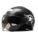 thumbnail image 1 of Casco de seguridad para coche, scooter, bicicleta, con motor eléctrico, abierto, media gorra de béisbol, anti-UV, color negro, 1 of 5