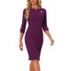 thumbnail image 1 of INSPIRE CHIC Vestido Vintage para Mujer Conjunto de Maestra para Regreso a Clases Vestido de Manga 3/4 para Trabajar Vestidos de Tubo Púrpura Oscuro M, 1 of 6