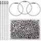 thumbnail image 1 of 200 cadenas de bolas con broche conector, 5,9 pulgadas, 2,4 mm, acero inoxidable, 1 of 3