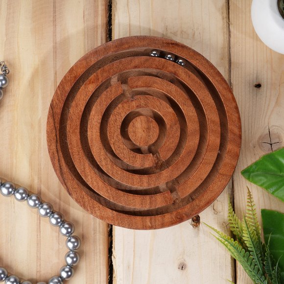 Rompecabezas de Laberinto Ajuny 20 cm – Desafío Mental de Madera