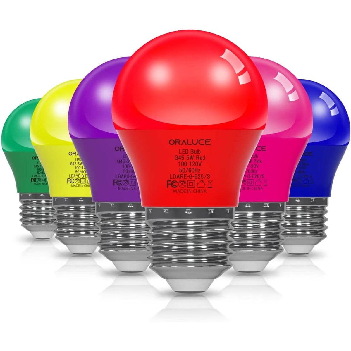 Ampolleta Led Oraluce 6 Colores A15 E26 5w 40w Eq