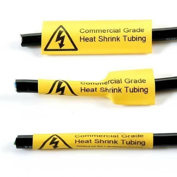 Cinta Termocontraible HSe-221 / HSe-621 para Rotuladora Brother 8.8mm amarillo S M