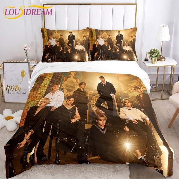 Stray Kids Kpop Quilt Duvet Cover Set Comforter Cover Bedspread