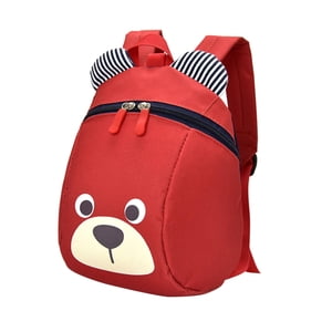 Bothyi - Arnés Oso Niños Mochila Con Cremallera Dibujos Animados Para Juguetes Rojo