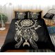 thumbnail image 1 of Feather Black Dreamcatcher Quilt Duvet Cover Set Kids Bedspread3-Piece Bedding Set, 1 of 5