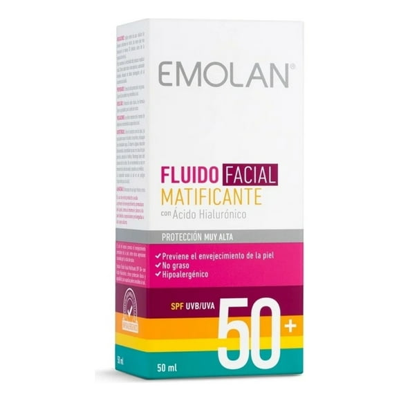 Emolan Protector Solar Spf50+ Con Ácido Hialurónico Fluido