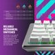 thumbnail image 2 of Teclado Cooler Master CK721 Inalámbrico RGB Plateado/Blanco, 2 of 9