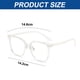 thumbnail image 2 of Gafas cuadradas de luz azul para hombres y mujeres, gafas para computadora con bloqueo UV, gafas con lentes transparentes, 2 of 5