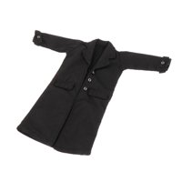 Bothyi - Gabardina A Escala 1/12, Abrigo De Figura Masculina, Disfraz Para Figuras De Soldado De 6 Pulgadas, Negro