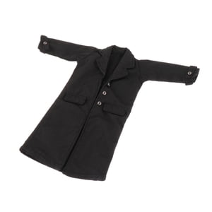 Bothyi - Gabardina A Escala 1/12, Abrigo De Figura Masculina, Disfraz Para Figuras De Soldado De 6 Pulgadas, Negro