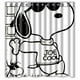 thumbnail image 1 of Cortina de ducha de Snoopy, juego de cortinas de baño con ganchos, tamaño 66 x 72 pulgadas, 1 of 3