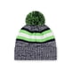 thumbnail image 2 of Gorro FOCO Seattle Seahawks NFL Heather Team Stripe Pom, 2 of 5