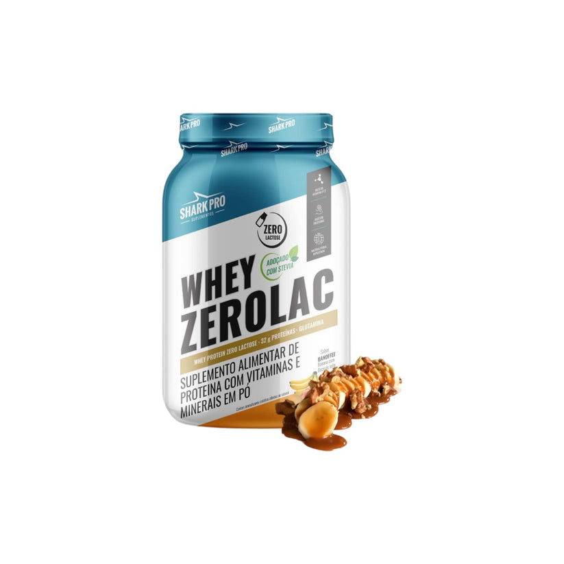 Shark Pro - Proteina Whey Zerolac 900G Banoffe Banana -