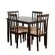 thumbnail image 1 of Comedor de madera 4 sillas color chocolate, 1 of 3